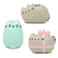Hamee Pusheen Cute Cat Slow Rising Squishy Toy (3 Piece Set, Gift Wrapped & Pusheenosaurus & Sleeping) [Christmas Tree Ornaments, Gift Box, Party Favors, Gift Basket Filler, Stress Relief Toys]
