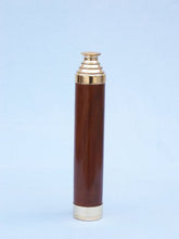 Load image into Gallery viewer, Admiral&#39;s Brass/Wood Spyglass 25&quot; - Vintage Telescope- Wood Telescope - Brand
