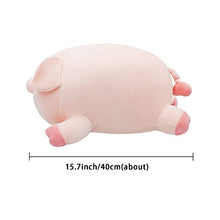 Load image into Gallery viewer, Fortuning&#39;s JDS Pig Plush 15.7 Kawaii Plushies Cute Pillow Pig Stuffed Animal Plush Pillows Hugging Pillow, Fat Soft Stuffed Pig Plush Toy for Kids Girls Boys
