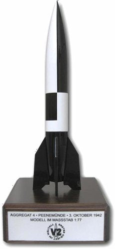 Aggregat 4/ V-2 Rocket Model in Black and White +