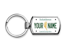 Load image into Gallery viewer, BRGiftShop Personalized Custom Name License Plate Canada Saskatchewan Metal Keychain
