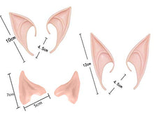 Load image into Gallery viewer, MS.CLEO Elf Ear - Pointed Goblin Ears Cosplay Halloween Party Props Elven Vampire Fairy Ears (3 Pairs)
