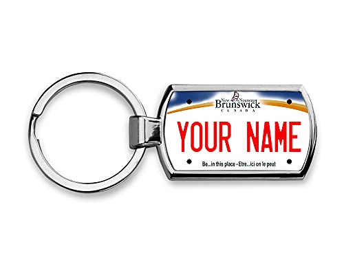BRGiftShop Personalized Custom Name License Plate Canada New Brunswick Metal Keychain