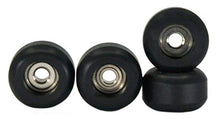 Load image into Gallery viewer, Teak Tuning CNC Polyurethane Fingerboard Bearing Wheels, Black - Set of 4 Wheels - Durable Material with a Hard Durometer

