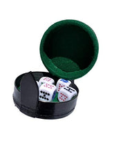 Load image into Gallery viewer, Cup Poker dice Game Set with Cup Leather Lined (cubilete)Black
