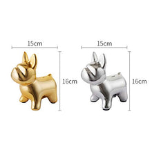 Load image into Gallery viewer, SMFN Cuit Piggy Bank Money Banks Creative Piggy Bank Ceramic Bulldog Coin Piggy Bank Home Decoration Gift Coin Bank Money Box for Best Gift (Color : Gold)
