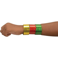 DollarItemDirect Metallic Slap Bracelets 6-Pc, Sold by 30 Packs