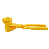ZTGD 1pcs Snowball Maker Tool,Dinosaur Shape Snow Ball Clip,Snow Sled,Good Flexibility Plastic Outdoor Play Winter Snowball Clamp Kids Toy - Yellow S