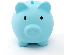 Load image into Gallery viewer, Cute Plastic Piggy Bank,Pig Money Box Plastic Piggy Bank for Kids Money Collections and Savings,Unique Birthday Gift (Blue, S)
