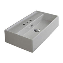 Load image into Gallery viewer, Scarabeo 5003-Three Hole-637509867591 Teorema Collection Bathroom Sink, White
