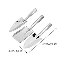 Load image into Gallery viewer, NUOBESTY 3pcs Stainless Steel Garden Trowel Transplanting Shovel Digging Trowel Planting Trowel Gardening Tools for Flowers Succulent Transplanting
