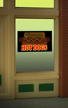 Load image into Gallery viewer, Miller Engineering MIE9100 O &amp; Ho Nathans Hot Dog Window Sign
