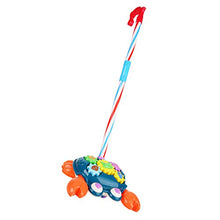 Load image into Gallery viewer, NUOBESTY Walker Push Toy Baby Walker Toy Plastic Toddler Cart Crab Shaped with Bells for Infants Little Boys Girls (Random Color)
