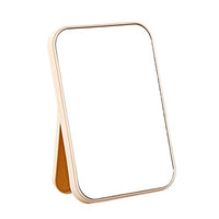 Beaupretty Portable Makeup Mirror Fodable Square Makeup Mirror Travel Vanity Mirror Portable Tabletop Mirror (Beige)