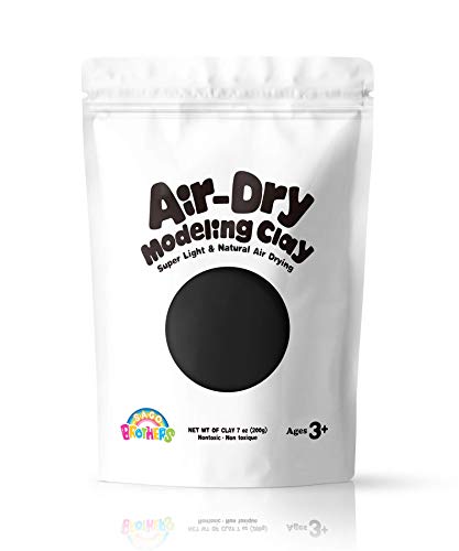 Sago Brothers Modeling Clay for Kids - Black,7 oz Molding Magic Clay for Kids Air Dry, Super Soft Clay for DIY Slime, Ultra Light Air Dry Modeling Clay for Toddlers Children Teens