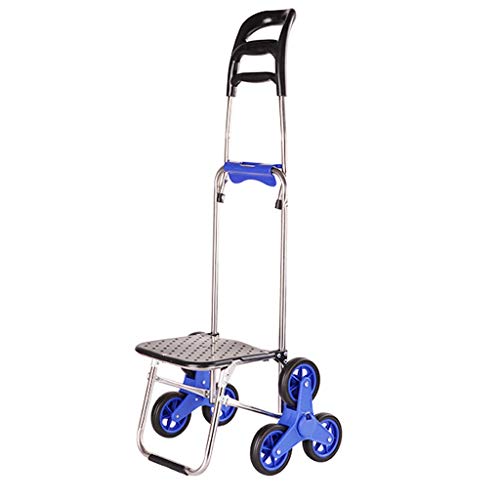 Creative Can Climb Stairs Cart Portable Folding Shopping Cart to Buy Food Shopping Cart (Color : A)
