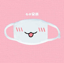 Load image into Gallery viewer, JQWGYGEFQD A Lovely White Anti-dust Masks Korean pop Music Cotton Masks Cute Cartoon face Muffle Halloween Party Rubber Latex Animal mask, Novel Ha ( Color : D-1 )
