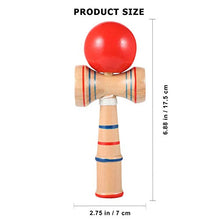 Load image into Gallery viewer, BESPORTBLE Kendama Wood Toy Mini Wood Catch Ball Cup and Ball Game Hand Eye Coordination Ball Catching Cup Toy for Children Kids Red
