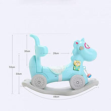 Load image into Gallery viewer, RUIXFLR Dual-use Baby Rocking Horse with Storage Box, Little Trojan Horse, Home Kids Kindergarten Playground Toys, Green
