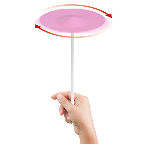 EVTSCAN Juggling Discs, 2Pcs Juggling Spinning Plates Balance Wheel Discs Juggling Props Toys Outdoor Games(Pink)