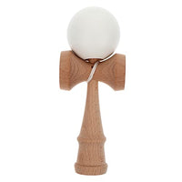 NUOBESTY Wood Kendama Toy Traditional Japanese Toss and Catch Skill Game Luminous Juggling Ball Hand Eye Coordination Educational Toy for Easier Skill Building Play ( White )