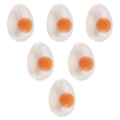 Kisangel 6pcs Egg Ball Toy Easter Fake Egg Prank Toy Hand Press Vent Toy Small Easter Egg Kids Toy April Fools Day Trick Ornament