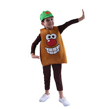 Load image into Gallery viewer, Quenny unisex children&#39;s potato style costumes,cosplay role-playing party stage costumes. (Smock+hat, Small(3-4Y))
