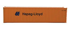 Load image into Gallery viewer, Walthers SceneMaster HO Scale Model of Hapag Lloyd (Orange, Blue) 40&#39; Hi Cube Corrugated Side Container,949-8254
