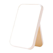 Load image into Gallery viewer, Beaupretty Portable Makeup Mirror Fodable Square Makeup Mirror Travel Vanity Mirror Portable Tabletop Mirror (Beige)
