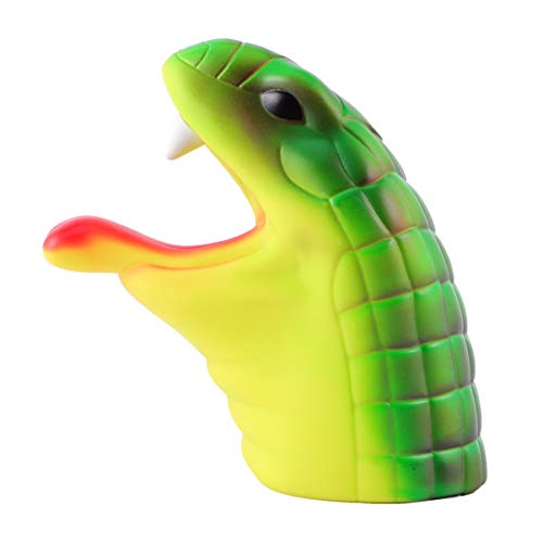 NUOBESTY Kids Puppet Toys Rubber Snake Head Hand Puppets Animal Rubber Puppet Role Play Toys Finger Puppets for Boys Girls