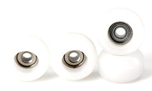 Load image into Gallery viewer, Teak Tuning CNC Polyurethane Fingerboard Bearing Wheels, White - Set of 4 Wheels - Durable Material with a Hard Durometer

