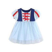 Load image into Gallery viewer, Little Girls Summer Puff Sleeve Elastic Waist Backless Princess Costume Dress
