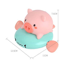 Load image into Gallery viewer, RTYEW Baby Floating Bath Toy Spray Water Piggy, Wind Up Pull and Go Swimming Animals Fish&amp; Pig Water Squirt Bathtub Pool for Kids Children Boys Girls
