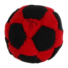 Load image into Gallery viewer, DirtBag 32 Panel Footbag Hacky Sack, Flying Clipper Original Design, Sand Filled, Premium Quality, Machine Washable - Red/Black.
