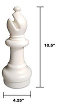 Load image into Gallery viewer, MegaChess Individual Plastic Chess Piece - Bishop - 10.5 Inches Tall - White - Not Intended for Home Decor
