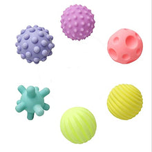Load image into Gallery viewer, NC Baby Toy Baby Puzzle Learning Active Touch Hand Grip Ball Baby Massage Ball Fitness Soft colloidal Bath Toy 6 Piece Set Color 916-24
