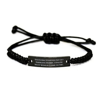 Take Thai Real Origin Brilliant Kite Flying Gifts, Kite Flying Started Out as a Harmless Hobby. I Had No Idea, Brilliant Black Rope Bracelet for Friends from