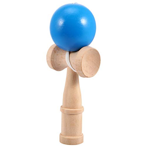 BESPORTBLE Kendama Skill Toy Traditional Japanese Toss and Catch Skill Game with Rubberized Paint for Easier Skill Building Play Improved Balance Reflexes Creativity Blue