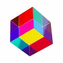 Load image into Gallery viewer, YJWFHPU Mixing Color Acrylic Cube 2 inch (50mm), Mixing Colorful Prism Cube, Desktop Physical Toy, Decoration for Home Office, Scientific and Educational Toys, Gifts for Kids (Mixing Cube)
