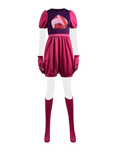 Fans-us Womens&Girls Steven Garnet Cosplay Costume Romper Gloves Socks Full Set (L, Rosy)