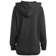 Load image into Gallery viewer, Amiley Women Fall Hoodies,Women Printed Pattern Casual Hoodie Pullover Drawstring Pockets Hooded Sweatshirt (X-Large, Black)
