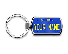 Load image into Gallery viewer, BRGiftShop Personalized Custom Name License Plate State California 1970s State Metal Keychain
