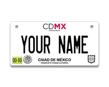 Load image into Gallery viewer, BRGiftShop Personalized Custom Name Mexico CDMX 3x6 inches Bicycle Bike Stroller Children&#39;s Toy Car License Plate Tag
