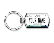 Load image into Gallery viewer, BRGiftShop Personalized Custom Name License Plate Mexico Aguascalientes Metal Keychain
