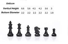 Load image into Gallery viewer, ZWDM Magnetic Travel Chess Set with Folding Chess Board Educational Toys for Kids and Adults, Carry Bag for Chess Pieces, 2 Extra Queen (Color : Black White, Size : 32X32X2cm)
