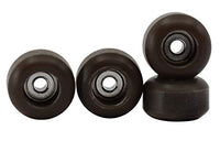 Teak Tuning CNC Polyurethane Fingerboard Bearing Wheels, Brown - Set of 4 Wheels - Durable Material with a Hard Durometer