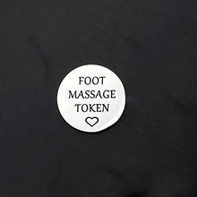 Load image into Gallery viewer, TGBJE Love Tokens Gift for Girlfriend Boyfriend Wife Husband Couples Pocket Hug Token Gift Soulmate Life Game Token (Foot Massage Token)
