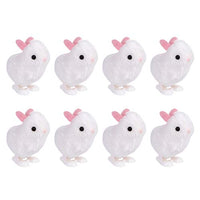 PRETYZOOM 8pcs Easter Rabbit Toy Clockwork Toy Wind Up Plush Bunny Animal Toy Gift Novelty Toys Party Favors for Boys Girls Kids Toddlers Children