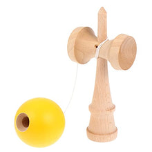 Load image into Gallery viewer, NUOBESTY Wood Kendama Toy Glow in The Dark Catch Ball Mini Cup and Ball Game Hand Eye Coordination Ball Catching Cup Toy for Kids Yellow
