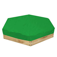 Sandbox Cover, Dustproof Protection Beach Sandbox Canopy Pool Cover Waterproof Sandpit Pool Cover Protective Cover for Sand and Toys(Green 140x110x20cm)